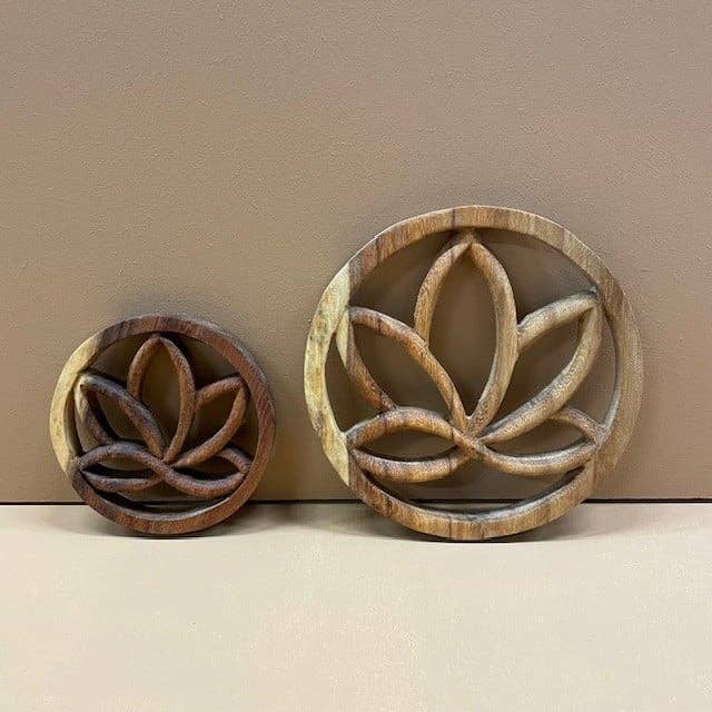 ByBazz - Wholesale Wall Accent - Woodcarving Lotus Geolied0
