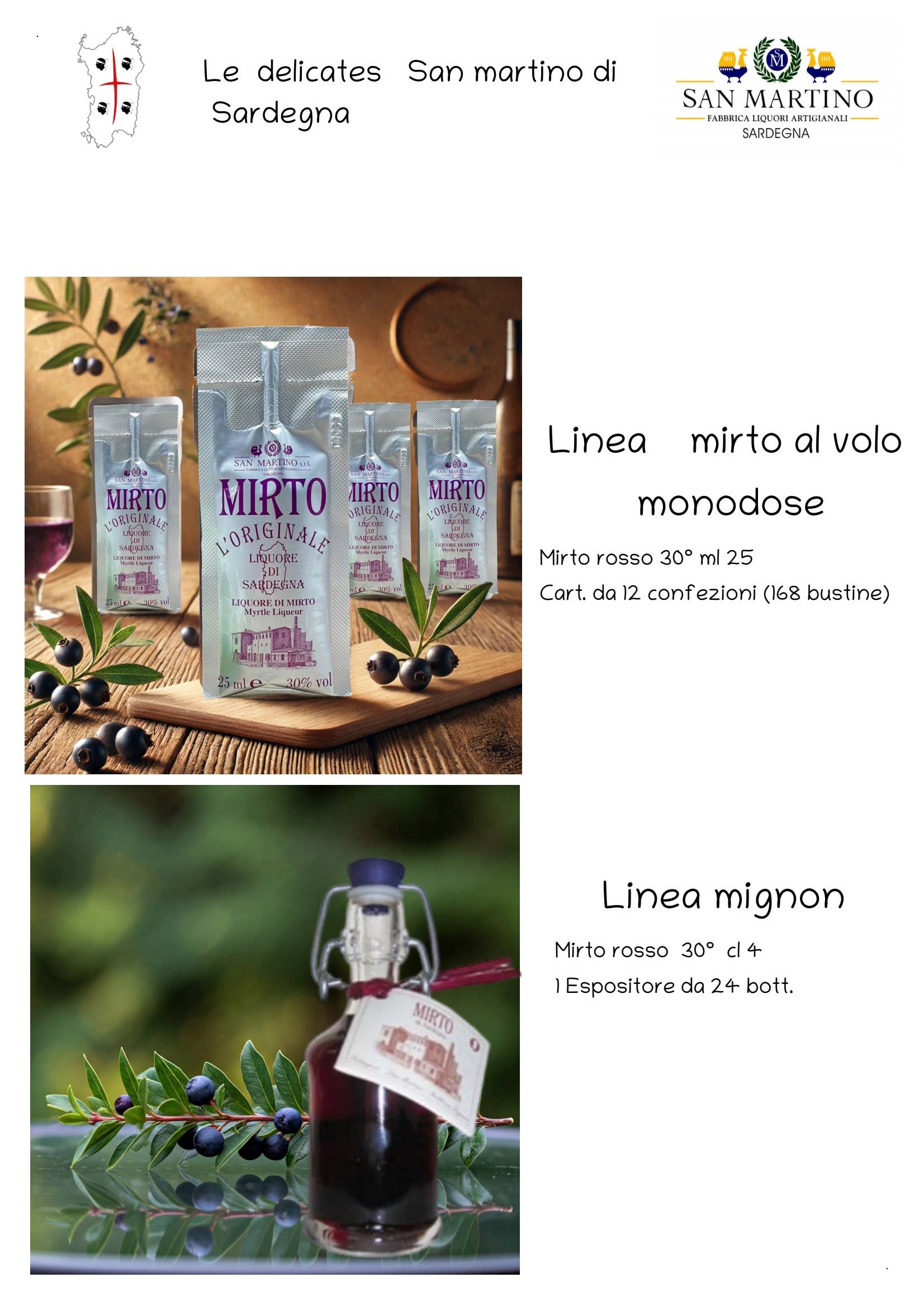San Martino Liquori - Wholesale Liqueur - Mirto di Sardegna miniature 0.4 cl 30%