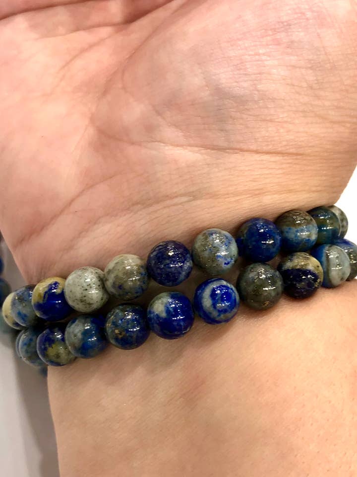 Lapis Lazuli Crystal Bracelet - 8mm Crystal Bead for wholesale by Oils and Auras