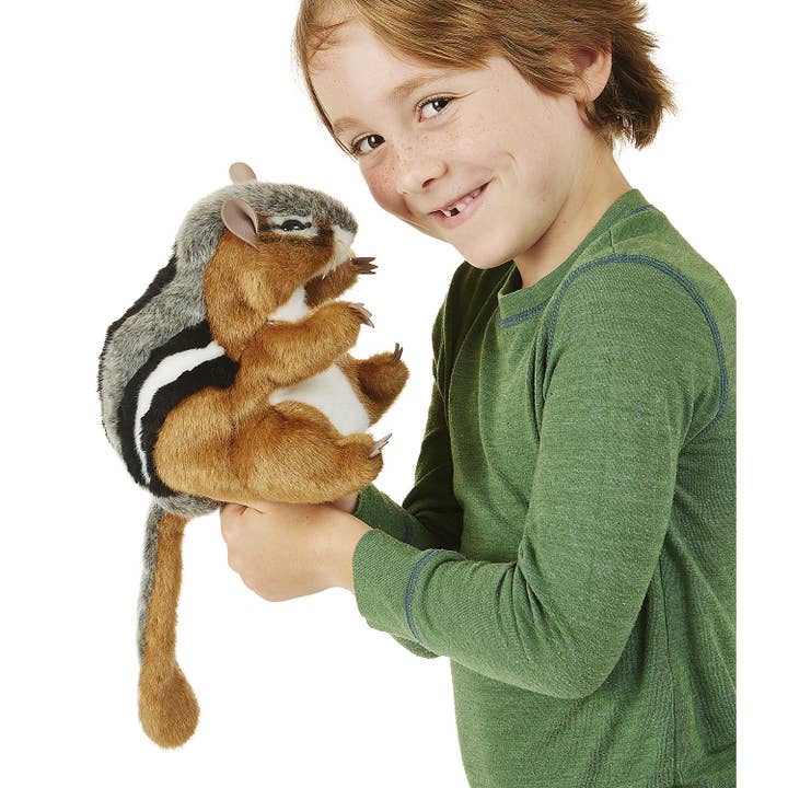 FOLKMANIS-PUPPETS – Großhandel Handpuppe – Kind & Baby – Streifenhörnchen 3183/ Chipmunk