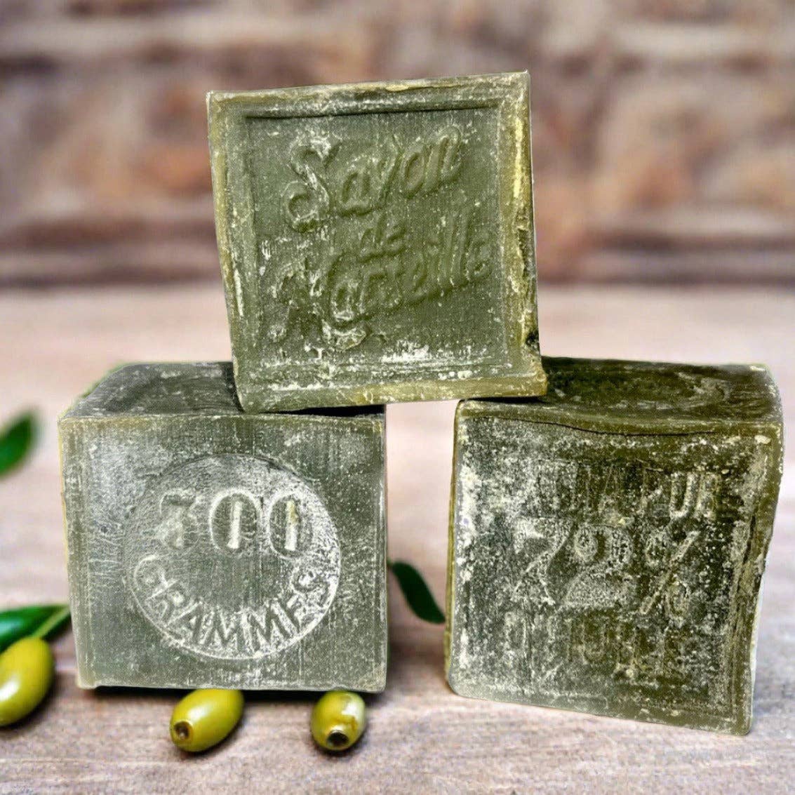 Crains Degun – wholesale Bar Soap – Olive Marseille Soap Cube- not refined - 300g1