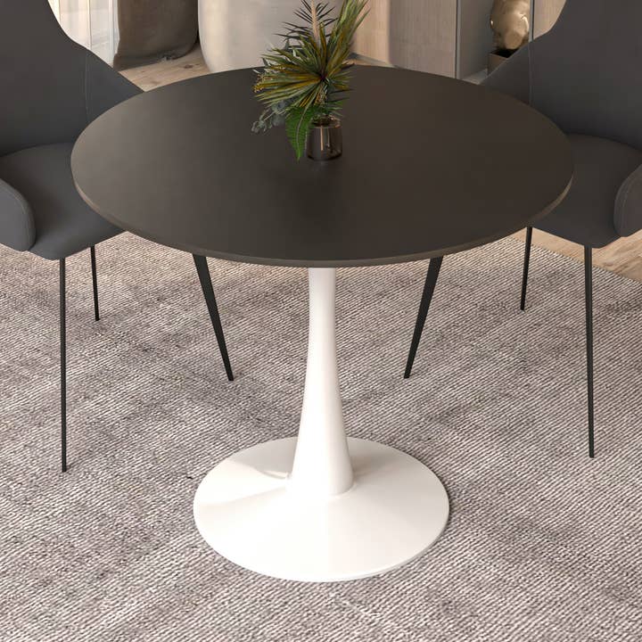 Bristol Modern Round Dining Table MDF Top Pedestal Base for wholesale by LeisureMod