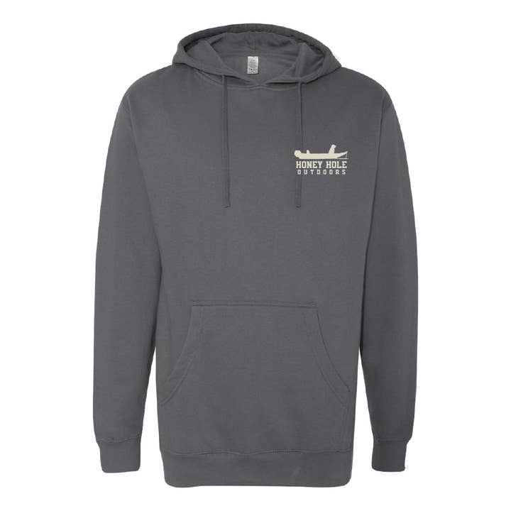 Honey Hole Outdoors - Wholesale Hoodie – Men's - Fleece Hoodie - Boat Buddy - Charcoal1