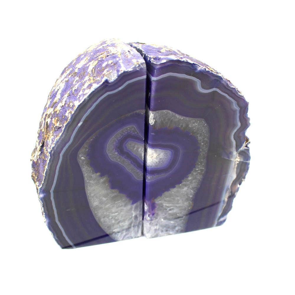 Rock Paradise - Wholesale Bookend - Crystal Purple Agate Geode Bookends 1-3 lb Pair
