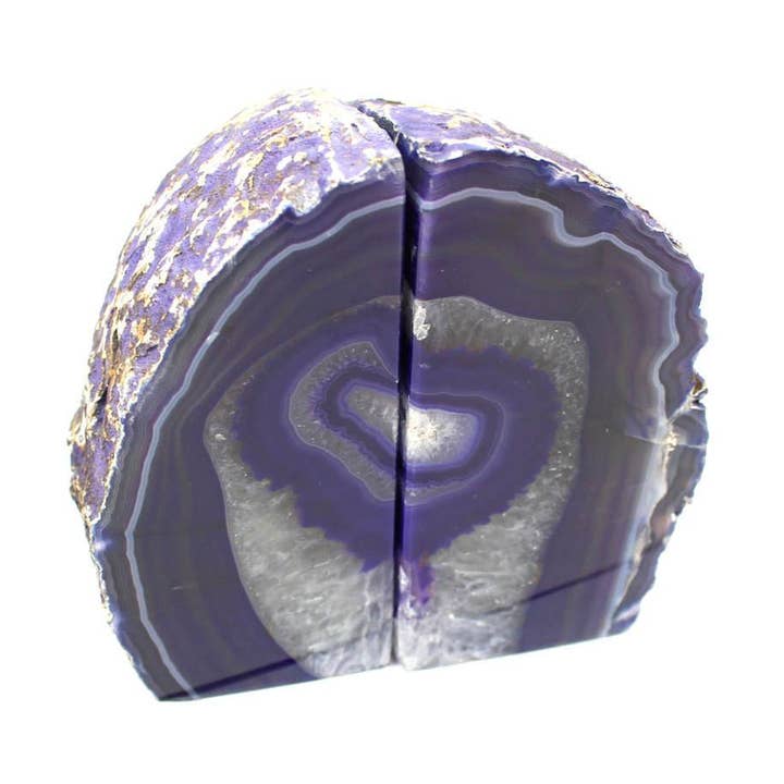 Sujetalibros de geoda de ágata púrpura en par de 0,45 a 1,36 kg para venta al por mayor de Rock Paradise