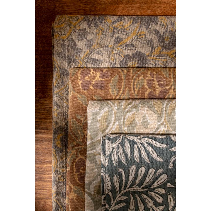 Indaba Trading - Wholesale Dinner & Cloth Napkin - Lata Block Print Napkins S/43