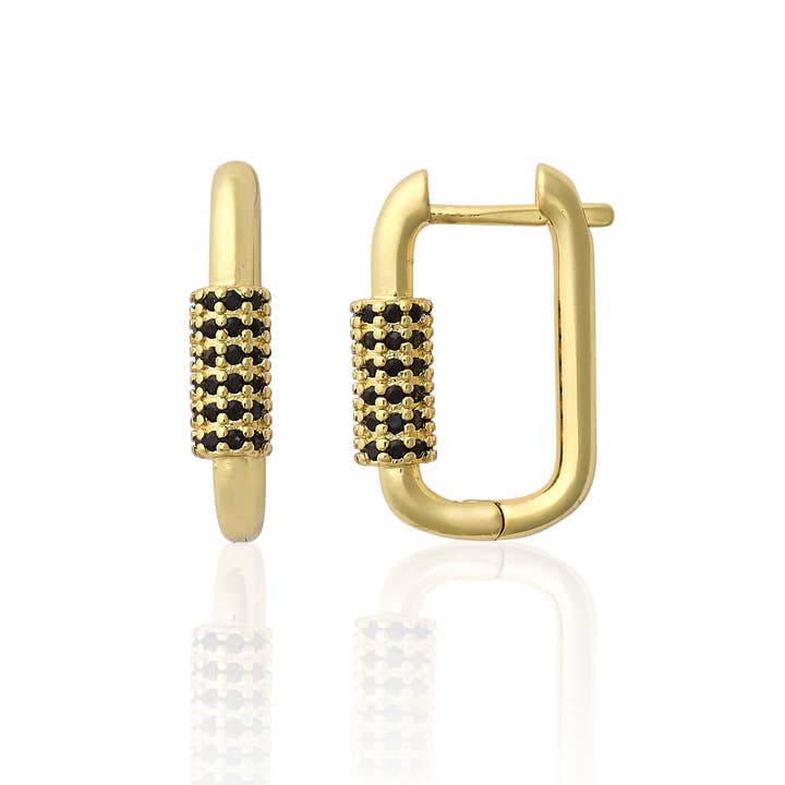 Luca Noir Hoop por atacado de Lucky Star Jewels