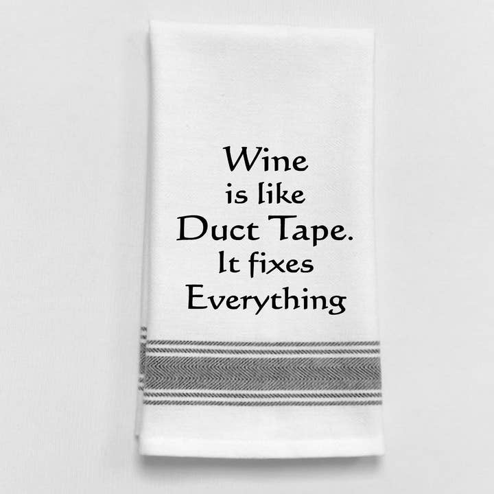 White Black Lined Trim BB-W-118 Wine is like duct tape.. It fixes everything. for wholesale on Faire