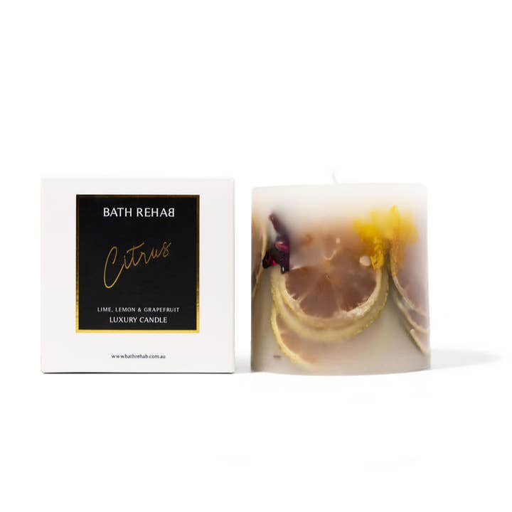 Citrus Candle for wholesale by Bath Rehab