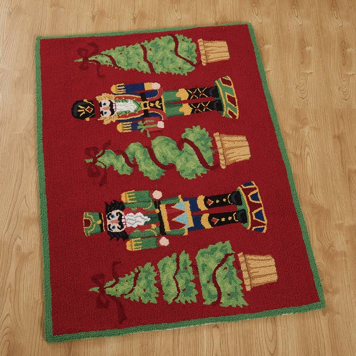 Peking Handicraft - Wholesale Area Rug - Nutcracker Topiary Hook Rug1