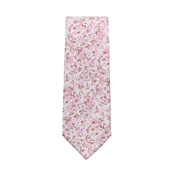 Blaine Pink Floral Skinny Tie for wholesale by Tie Mood