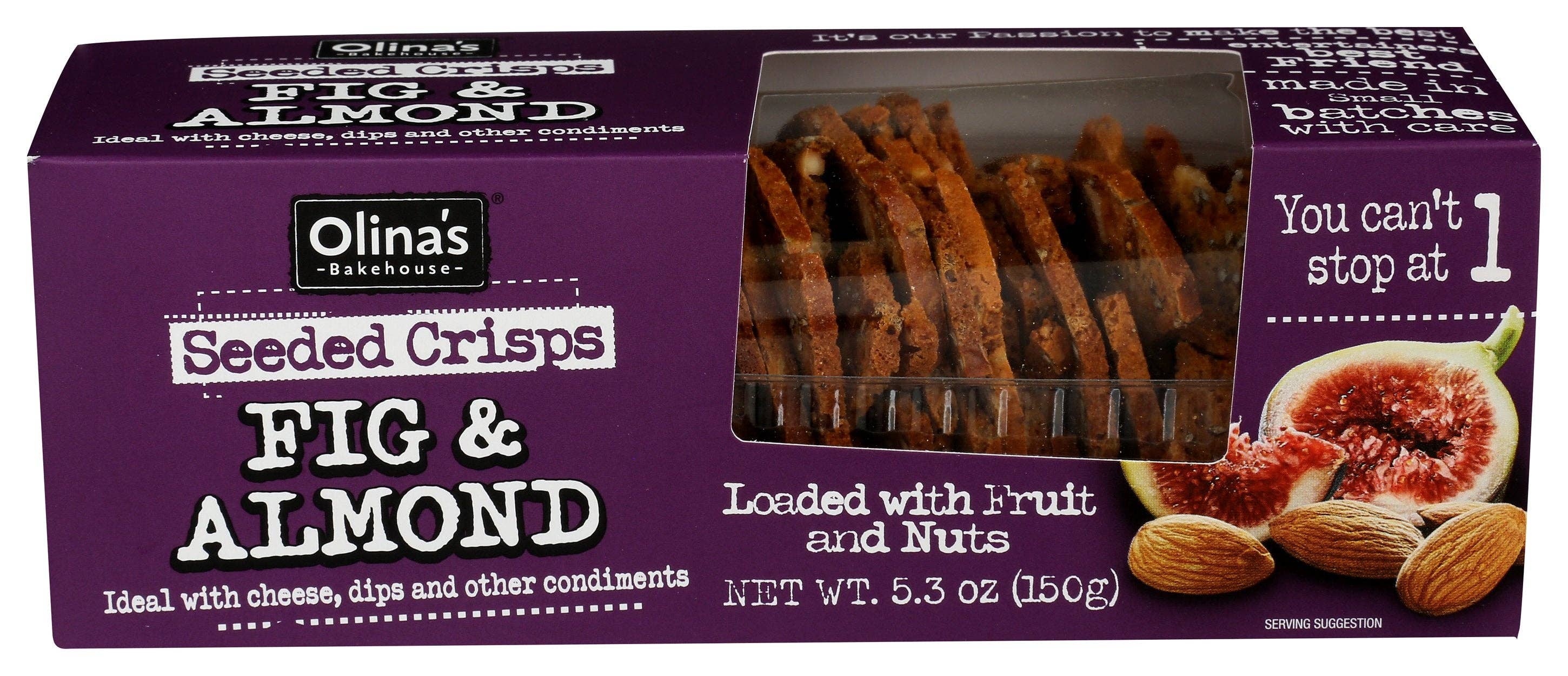 Everyday Supply Co - Wholesale Crackers - OLINAS BAKEHOUSE CRISPS FIG & ALMND SEEDED - Case of 12