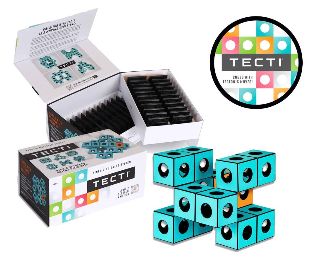 Fun In Motion Toys - Wholesale Building Set - Kids - TECTI - Kinetic Building System - Cubes with Tectonic Moves0