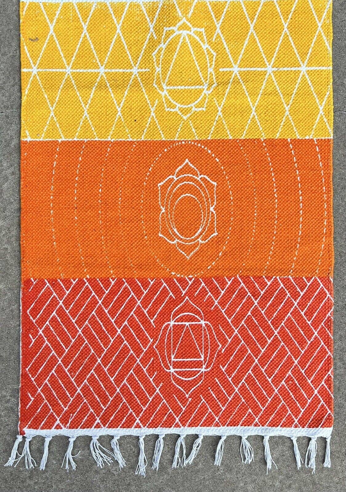 Lungta Imports - Wholesale Yoga Mat - Organic Cotton 7 Chakra Yoga Mat Rug For Yoga And Meditation6