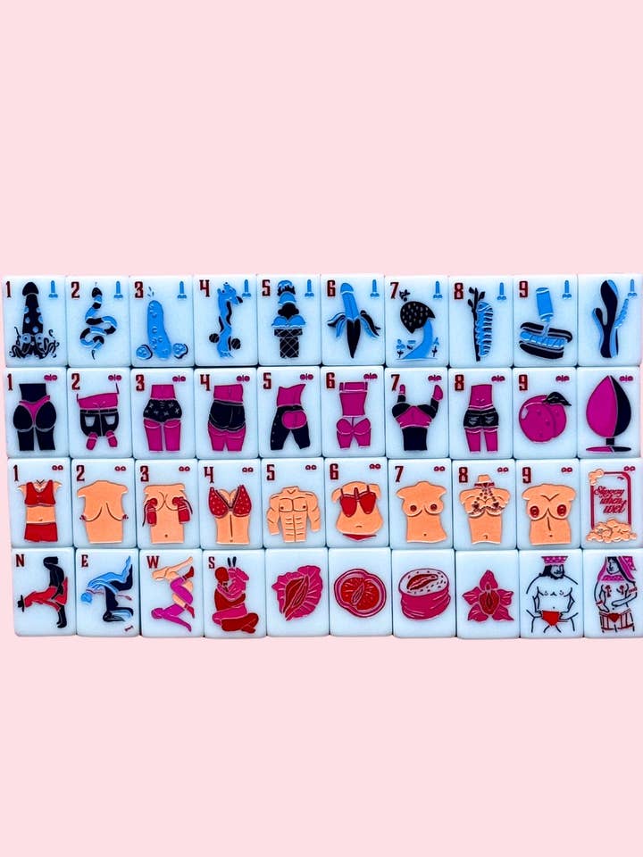 Le set de Mahj SALE BLEU pour la vente par The Dirty Mahj Collective