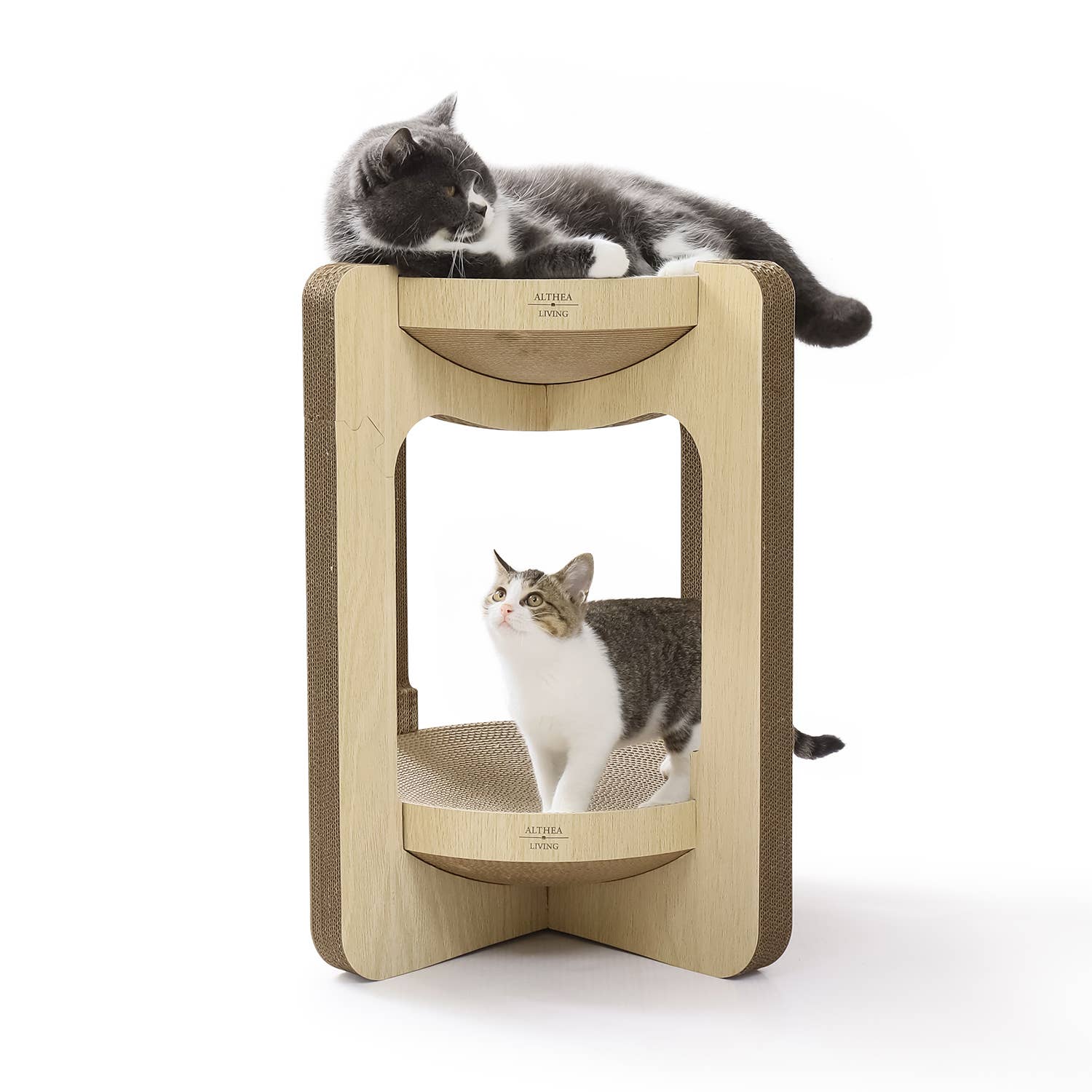 Althea Living - Vendita all'ingrosso Tiragraffi - Gatti - Tiragraffi a torre a due livelli per gatti