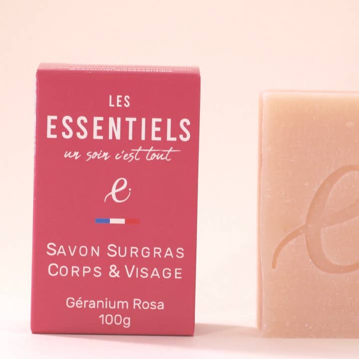 Overvette zeep Geranium Rosa - 100g voor wholesale door MAITRE SAVONITTO