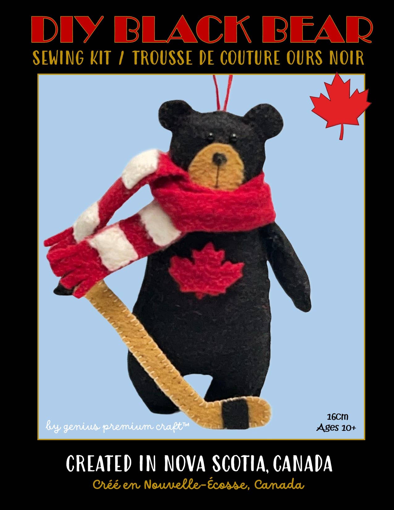 Genius Premium Craft - Wholesale Craft Sewing Kit - Felt BLACK BEAR Sewing Kits2