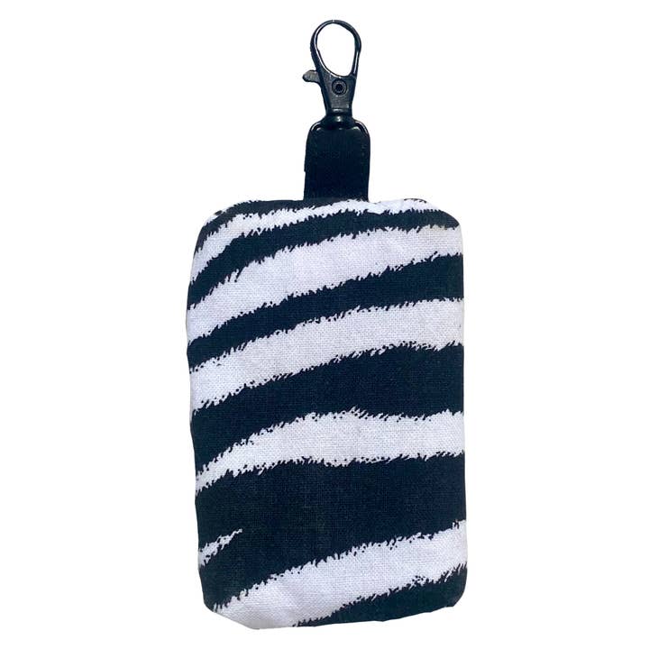Old Dog, New Style – wholesale Pet poo bag dispenser – Zebra Print Dog Poop Bag Holder1
