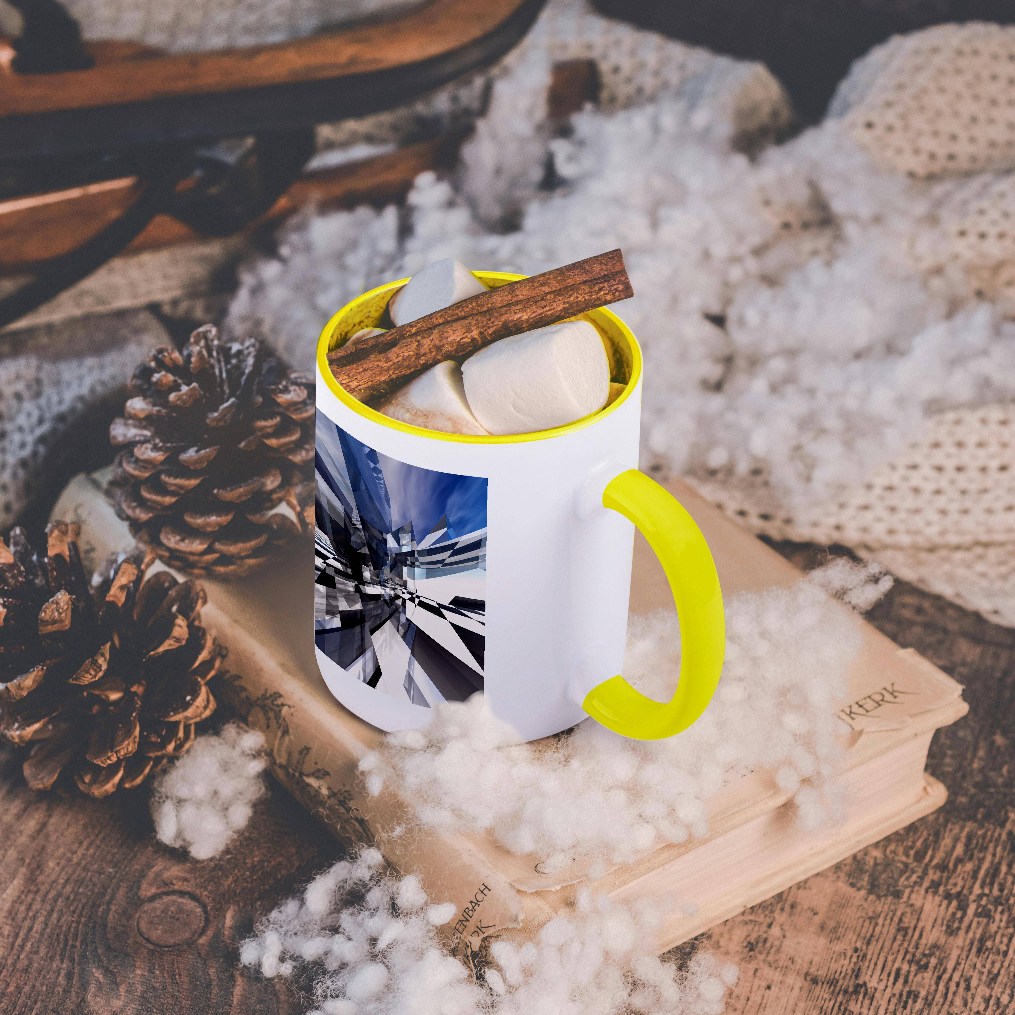 3dRose - Wholesale Coffee Mug - 3dRose, Surreal abstract reflective glass structure depicting checkerboard area., Mug5