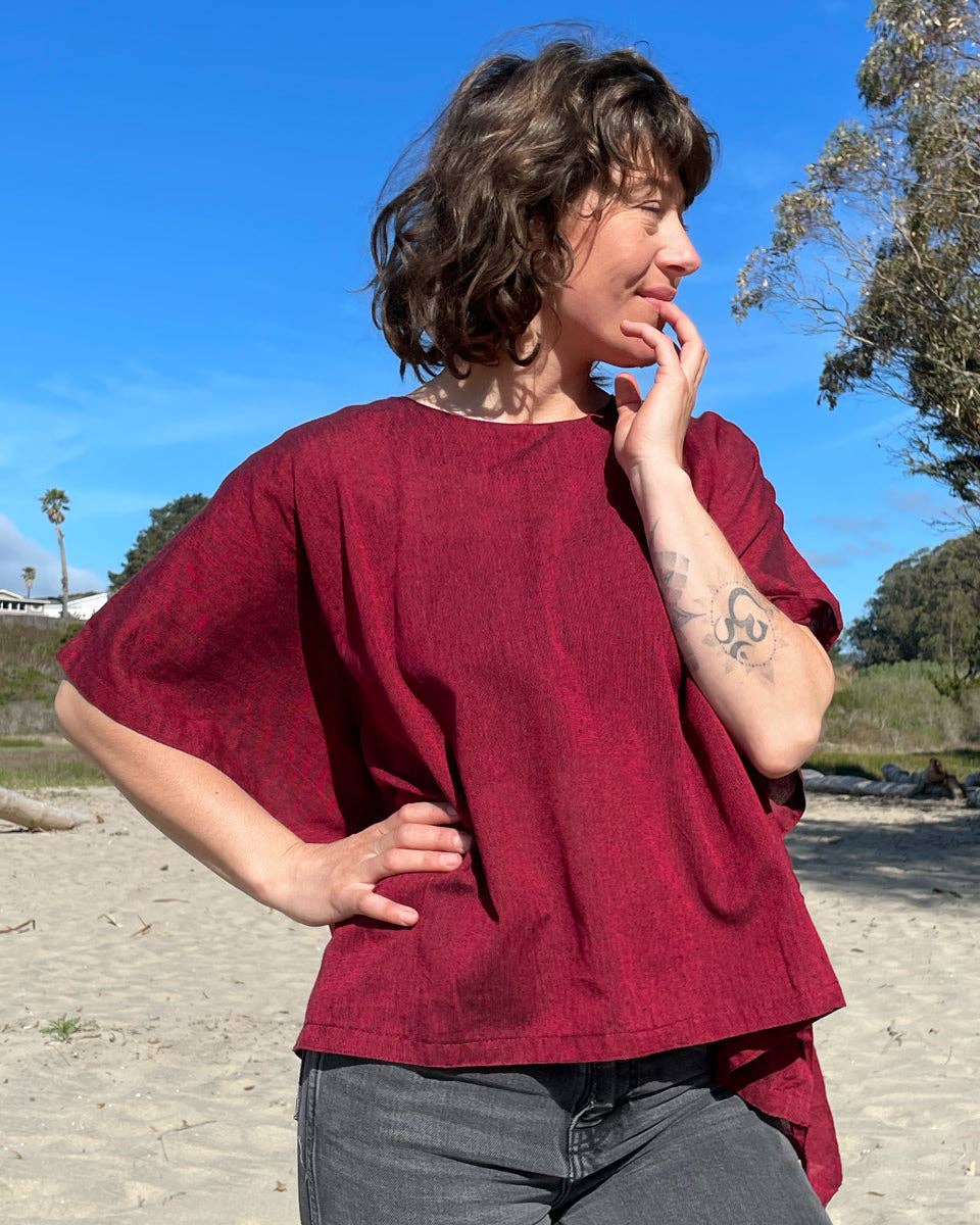 Zig Zag Asian Collection - Wholesale Blouse - Women's - Solid Cotton Box Top0