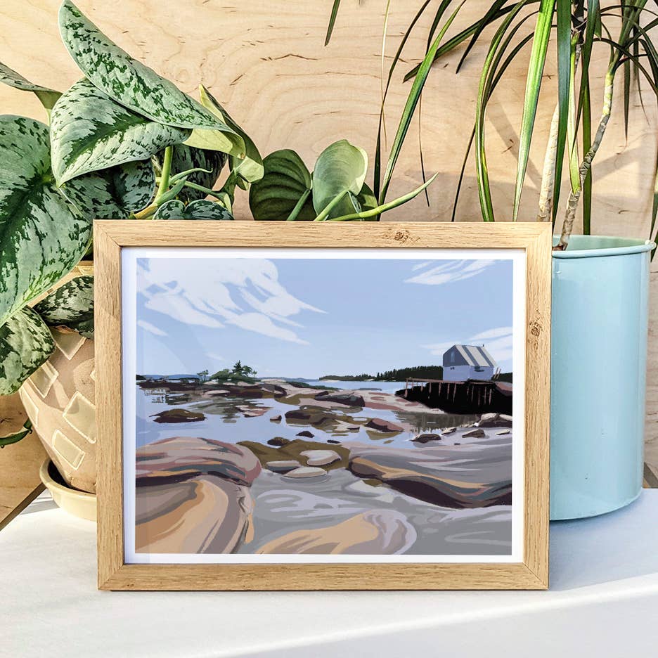 Kat Maus Haus Illustration - Wholesale Art Print - Deer Isle, Maine Print1