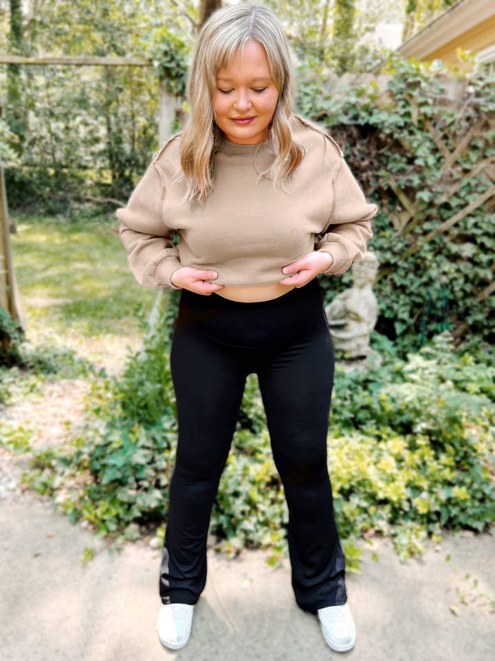 Girl Code Couture - Wholesale Athletic/Lounge Leggings - Women's - Fallon Flare Bottom Suck & Tuck Leggings6