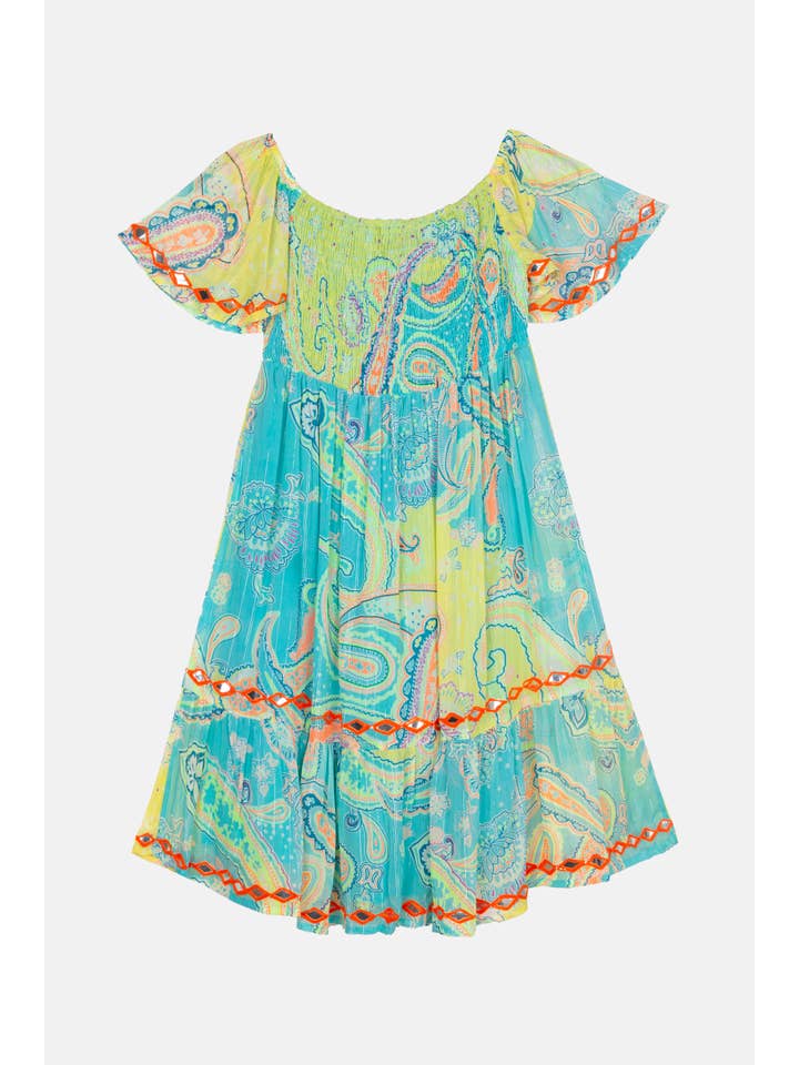 Piti Cuiti - Wholesale Dress - Women's - BAHAMAS LEMON SMOCKING SHORT DRESS4