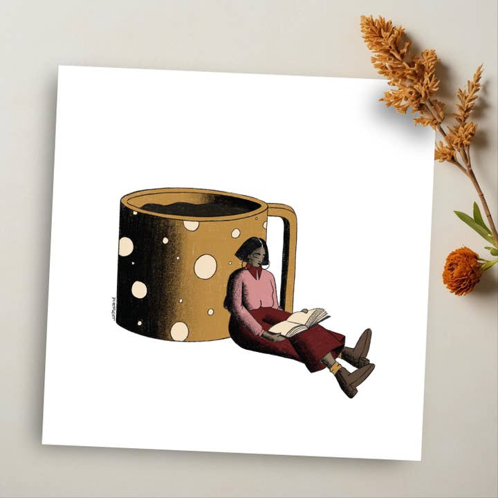 Portfleet - Wholesale Art Print - Americano! 15x15 wall art for coffee lovers (unframed)2