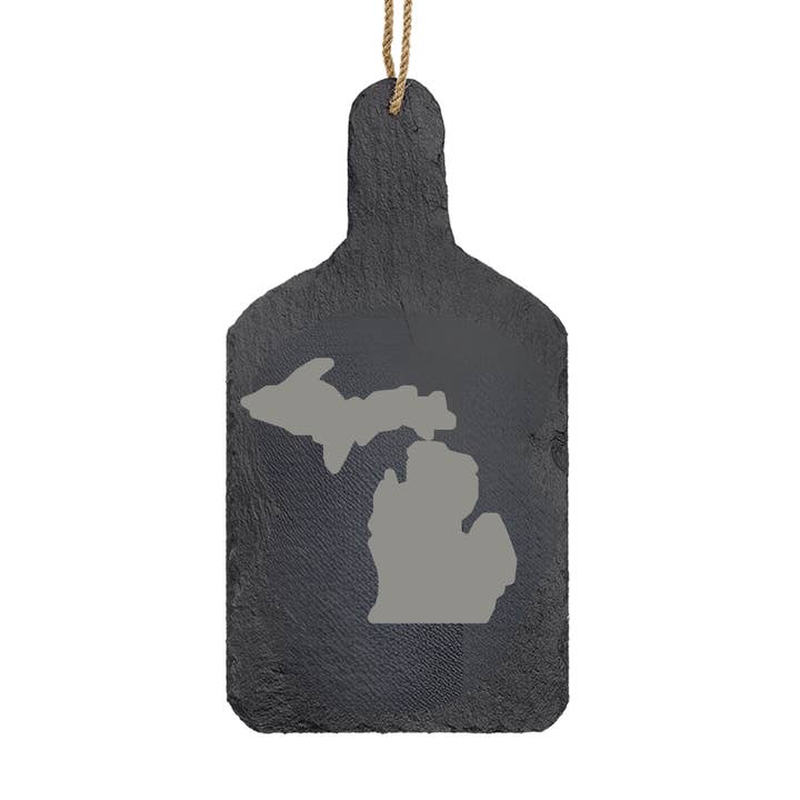 Michigan-tema 13"x7" skifer med håndtag for engroshandel hos tinkrDIY