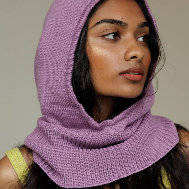 Pink Satin Lined Balaclava in Rose for wholesale on Faire