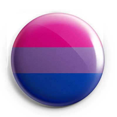 Botón/insignia con forma de pinback con la bandera del orgullo bisexual para venta al por mayor de Prickly Cactus Collage