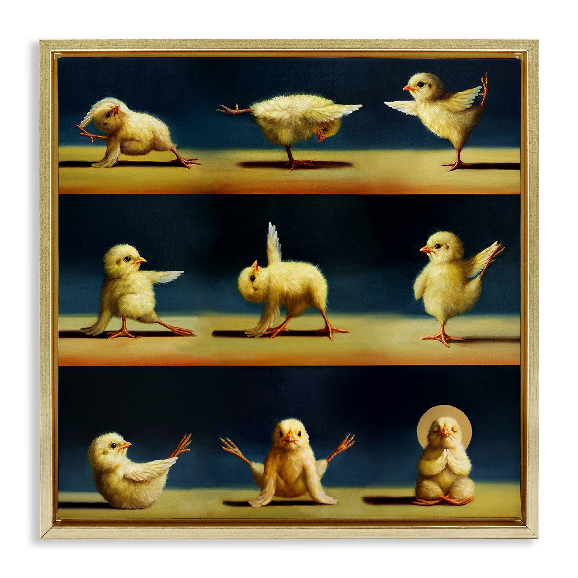 Stupell Industries - Wholesale Wall decor – Kids & Baby - Yoga Chicks Stretching Meditation Floating Frame2