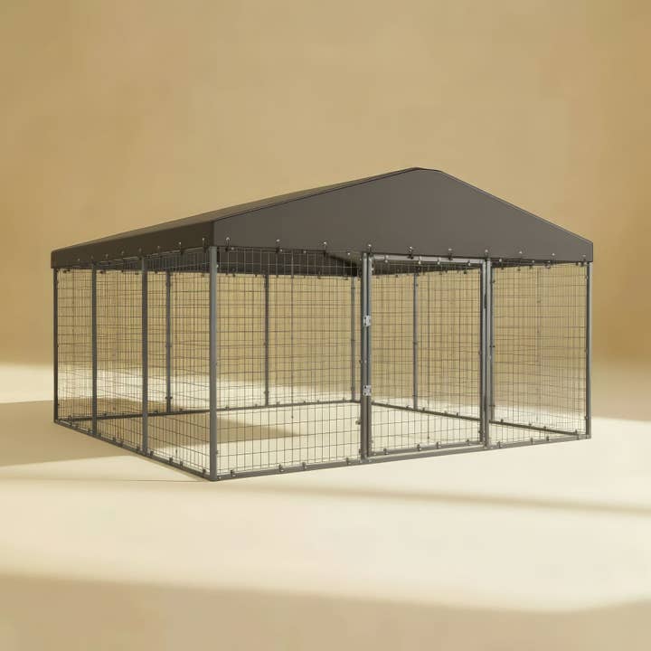 005 Outdoor Kennel | Galvanized Steel Foldable Design for wholesale by OnePaw Dog Co.