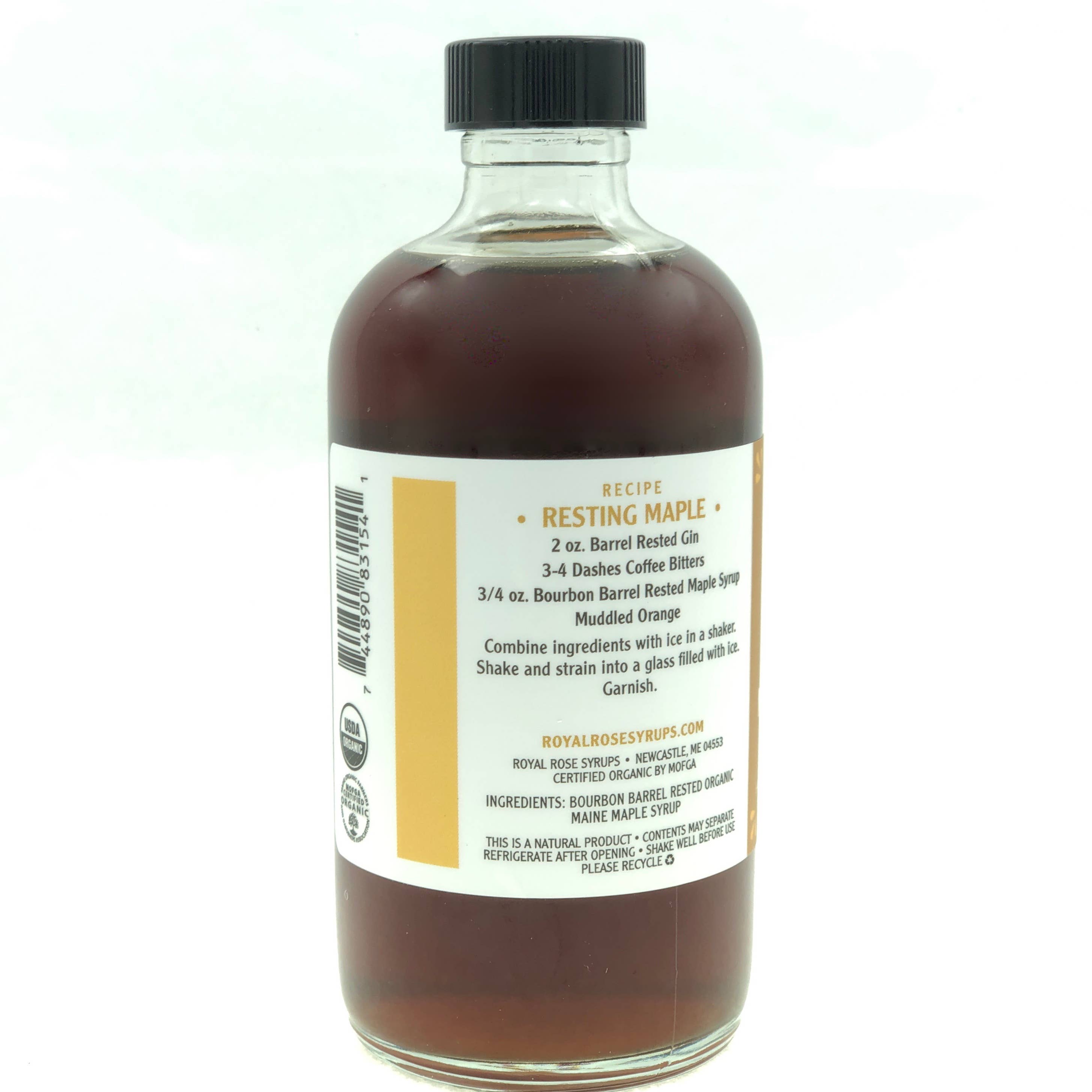 Royal Rose Syrups - Wholesale Maple Syrup - Barrel Rested Organic Maple Syrup 8oz1
