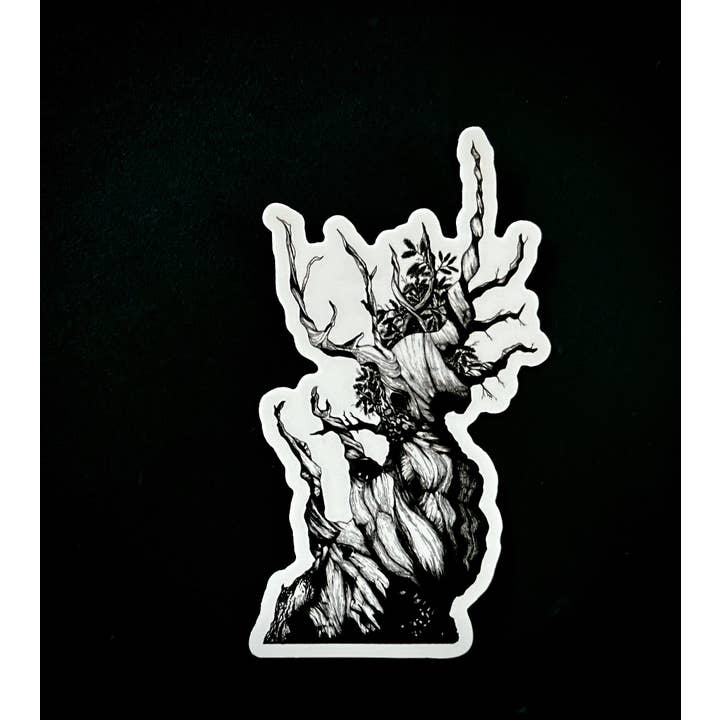 Adhesivo de vinilo impermeable Bristlecone Pine dibujado a mano para venta al por mayor de Tony Rubsam Illustrations