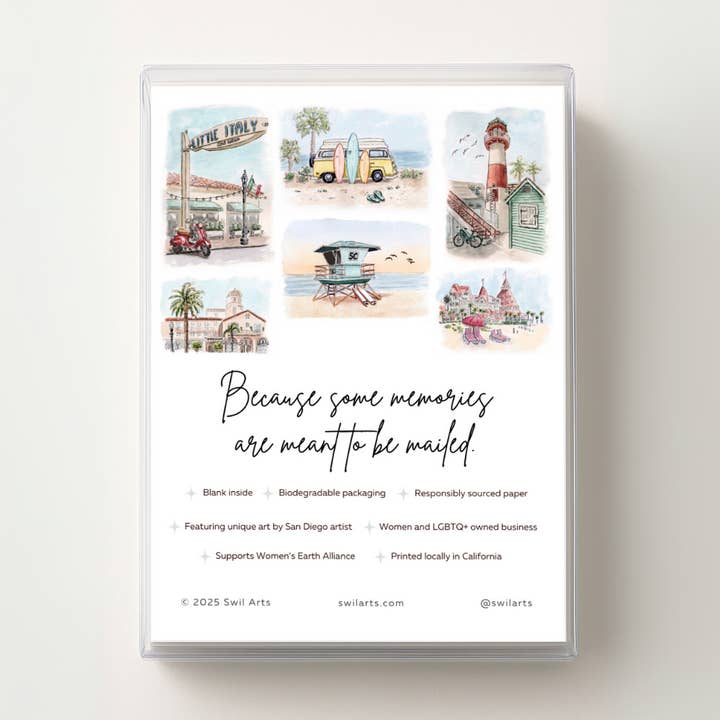 Coffret de Cartes de Vœux de Californie du Sud - Art Aquarelle pour la vente par Swil Arts