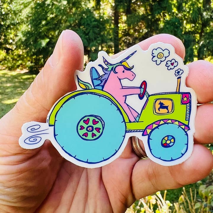 Unitractor {sticker} for wholesale by Uncle Dunc's Sticker Shoppe