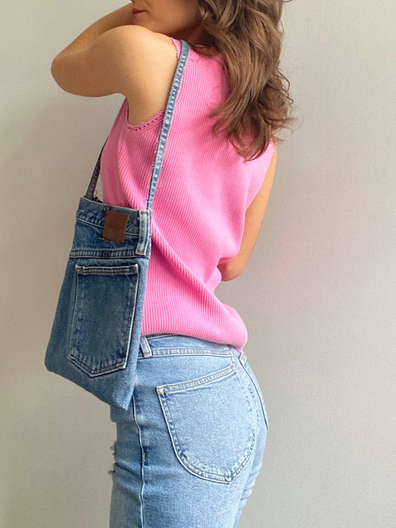 Feelin’Blue. - Wholesale Shoulder Bag - Women's - Repurposed Denim Pocket Purse8