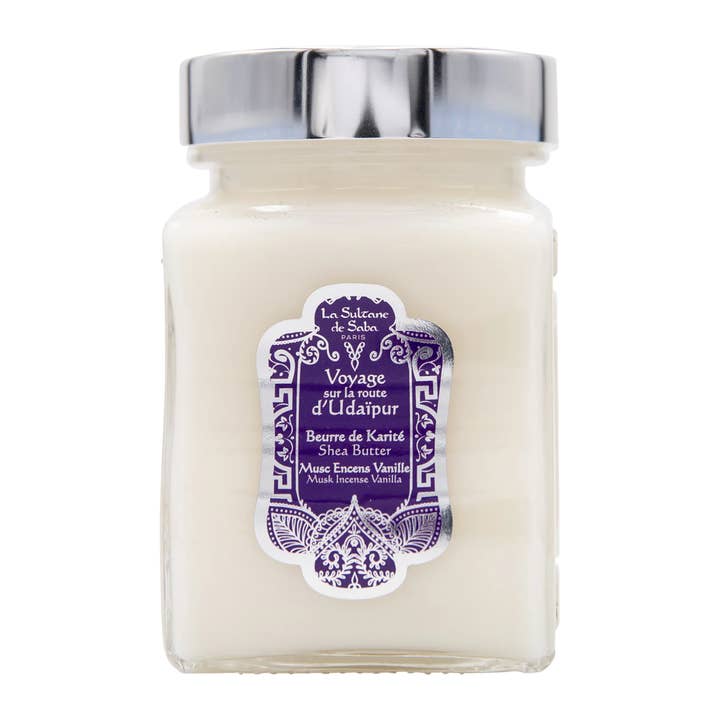 Beurre Corporel – Beurre de Karité Musc Encens Vanille – Voyage sur la Route d'Udaipur pour la vente par La Sultane de Saba Canada