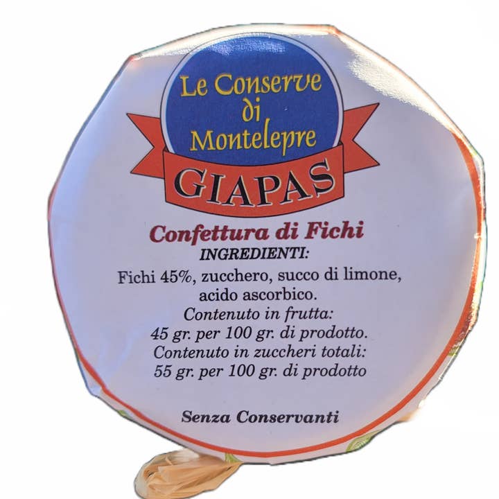Sapori Di Sicilia Imports - Wholesale Jam/Jelly - Le Conserve Di Montelepre Giapas Sicilian Fig Jam "Confettura di Fichi"