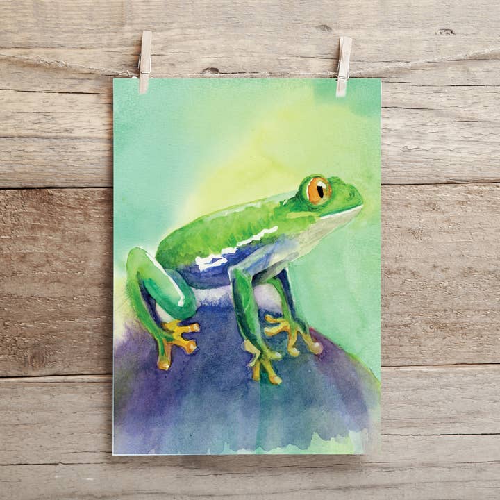 Frog Card for wholesale by Bobbi Lee Wilson Art Cards