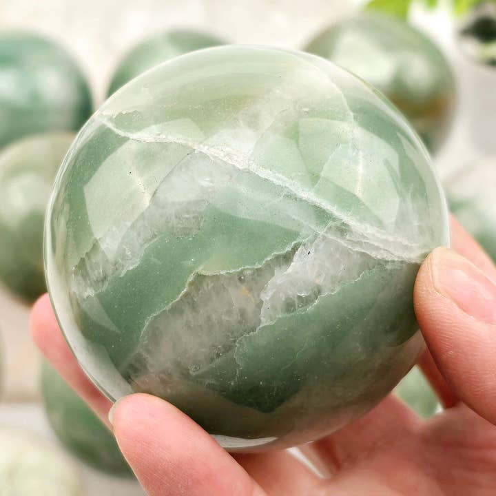 Grön och vit kvarts kristallkula - Du väljer #1 för wholesale av Rock Paradise