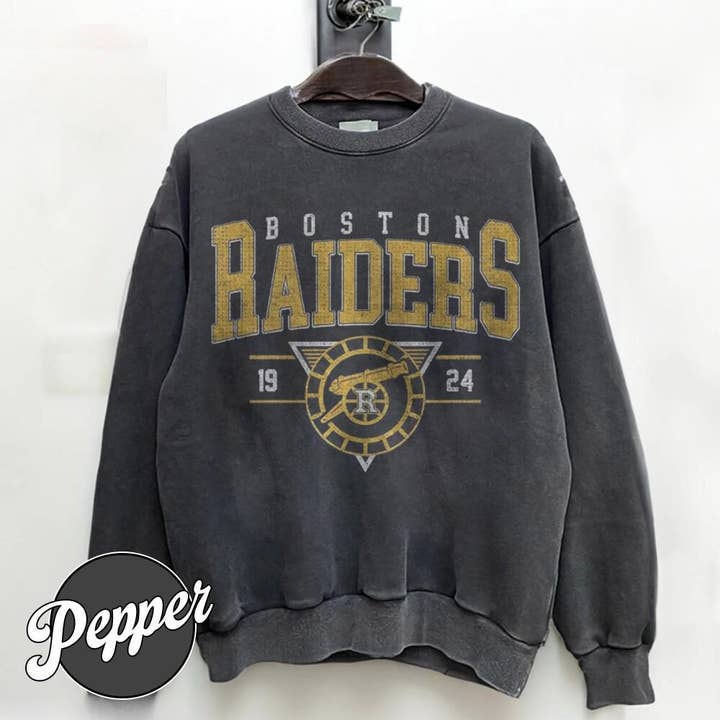 Boston Raiders Vintage Hockey Crewneck Sweatshirt for wholesale by TheKingShirt