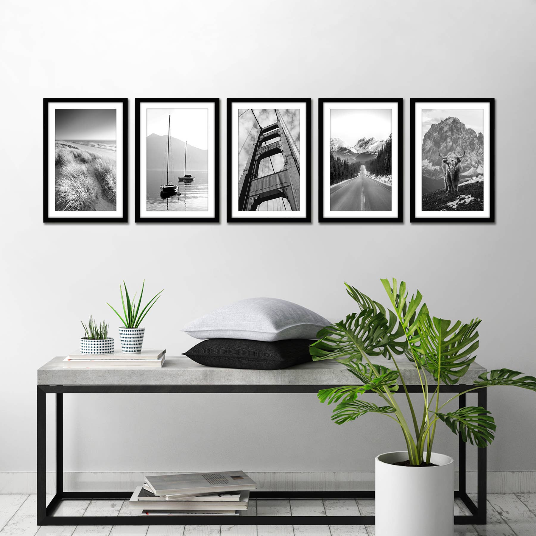 Americanflat - Wholesale Picture Frame - Americanflat Picture Frame with Mat Slim Molding (5 Pack)61