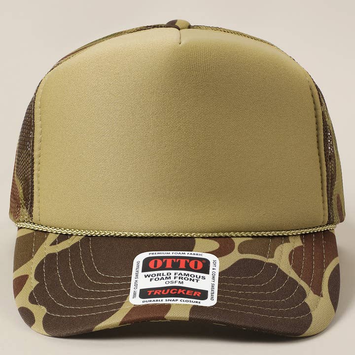 Fashion City - Wholesale Trucker hat – Unisex - Solid Color OTTO 5-Panel Foam Mesh Back Trucker Hat65