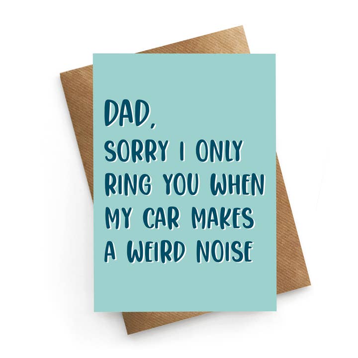 Weird Car Noise Father's Day Card for wholesale by STUCK SHOP GIFTS