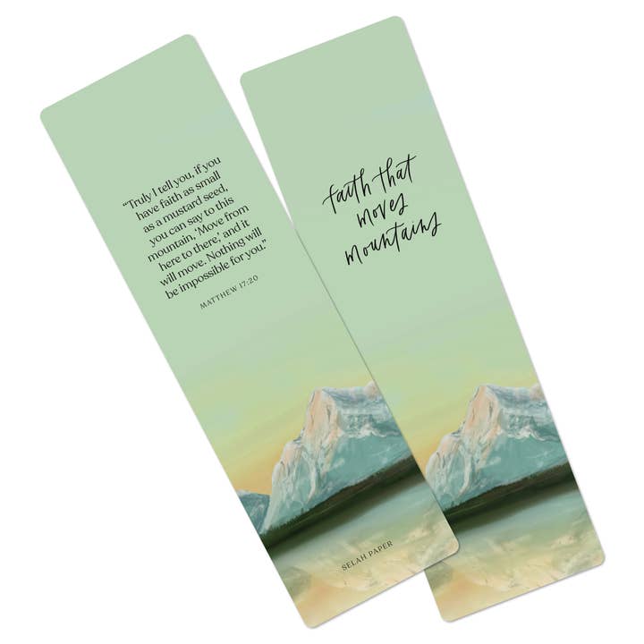 Selah Paper – wholesale Bookmark – Faith That Moves Mountains Bible Bookmark