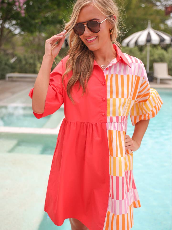 New To Town Dress, Coral for wholesale on Faire
