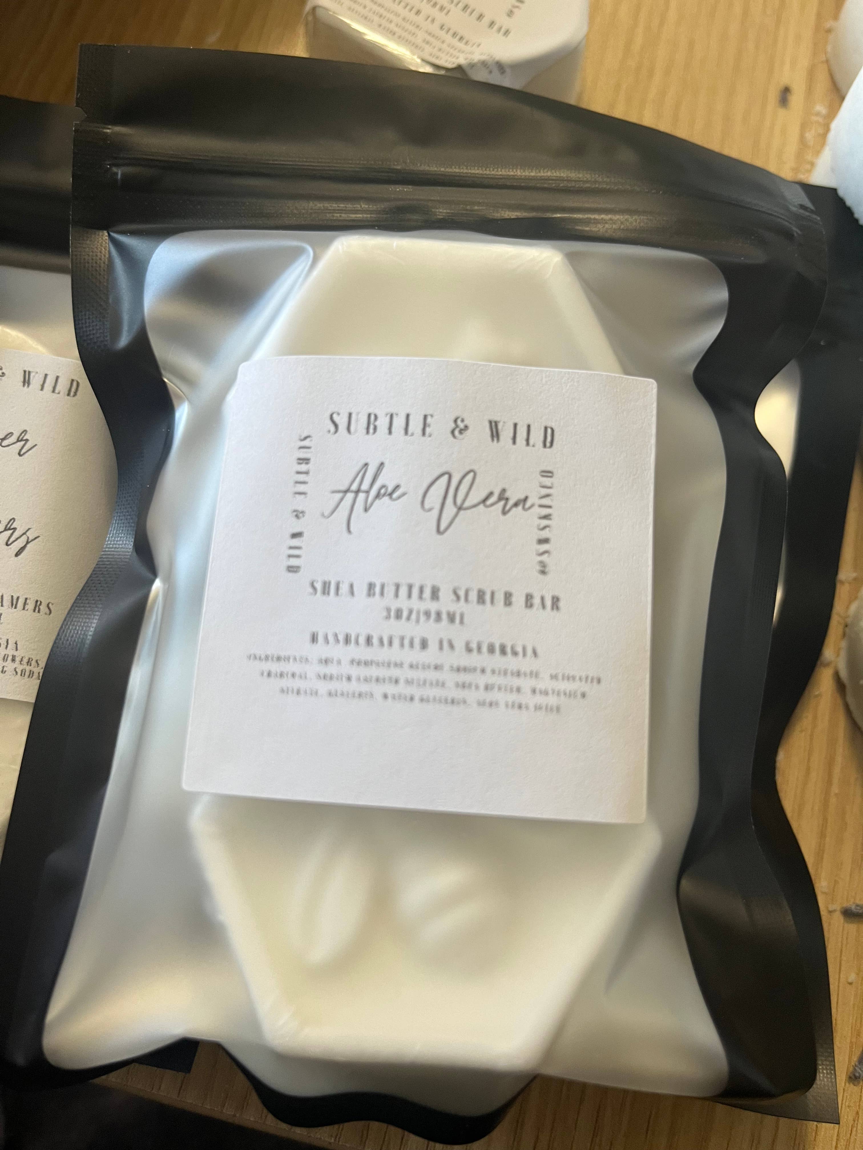 Subtle & Wild - Wholesale Bar Soap - Unlabeled 10 Aloe Vera Scrubbies|Aloe Vera Scrub Bar|Aloe2